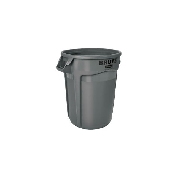 Rubbermaid Commercial Rubbermaid Brute 264360 Trash Container wVenting Channels, 44 Gallon Gray, PK4 FG264360GRAY - main